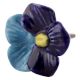 Navy Blue And Turquoise Ceramic Flower Knob Online